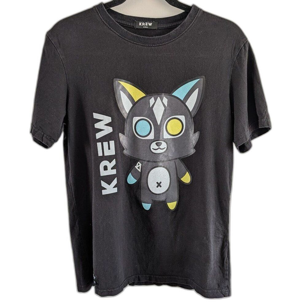 Krew District Kf Teddy Itsfunneh Graphic Crewneck T-shirt Black Size Small